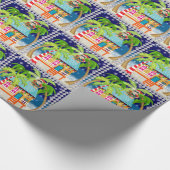 ビーチクリスマスギフトラップ – SRF ラッピングペーパー (コーナー)