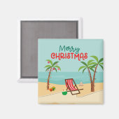 ビーチクリスマスクルーズドア マグネット (正面/裏面)