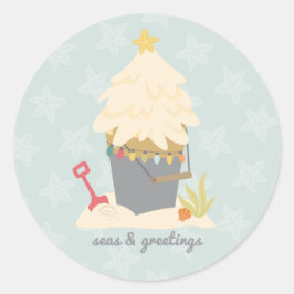 ビーチクリスマスサンドペール ラウンドシール