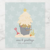 ビーチクリスマスサンドペール ワインラベル (シングルラベル)