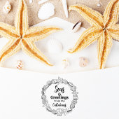 ビーチクリスマスシーズとグリーティングギフトスタンプ ラバースタンプ