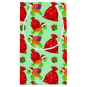 ビーチクリスマスシータートルサンタ スモールペーパーバッグ (裏面)