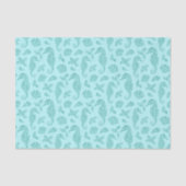 ビーチクリスマスシーホースパターンアクアグリッター 薄葉紙 (正面)