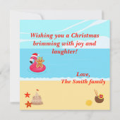 ビーチクリスマスシーン カード (裏面)