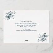 ビーチクリスマススクリプト3フォトコラージュ金ゴールド 箔シーズンカード (裏面)