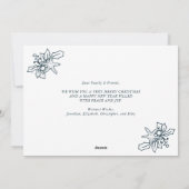 ビーチクリスマススクリプト3フォトコラージュ シーズンカード (裏面)