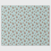 ビーチクリスマスツリーのシェルパターン ラッピングペーパー (フラット)