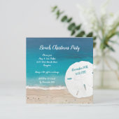 ビーチクリスマスニューイヤーズパーティの招待状 招待状 (スタンド正面)
