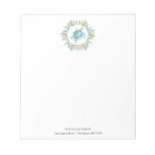 ビーチクリスマスノートパッド水彩ウミガメ ノートパッド (正面)