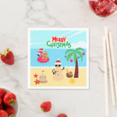 ビーチクリスマスパーティー スタンダードカクテルナプキン (インサイチュ)