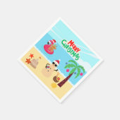 ビーチクリスマスパーティー スタンダードカクテルナプキン (角)