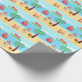 ビーチクリスマスパーティー ラッピングペーパー (角)