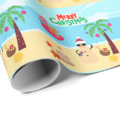 ビーチクリスマスパーティー ラッピングペーパー (ロールコーナー)