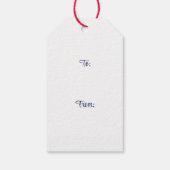 ビーチクリスマスヒトデ&シェルズホリデー ギフトタグ (裏面)