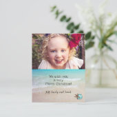 ビーチクリスマスフォトカードスターフィッシュデザイン シーズンカード (スタンド正面)