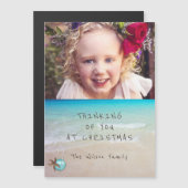 ビーチクリスマスフォト磁気カード (正面/裏面)