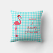 ビーチクリスマスフラミンゴ クッション (裏面)