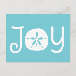 ビーチクリスマスホリデージョイサンドドル シーズンポストカード