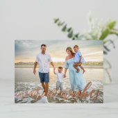 ビーチクリスマスホリデーフォトフォイルカード 箔シーズンカード (立ち正面)