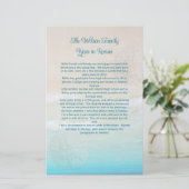 ビーチクリスマスレターテンプレート 便箋 (スタンド正面)