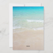 ビーチクリスマス写真テンプレート金ゴールドオーナメントカード シーズンカード (裏面)