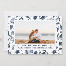 ビーチクリスマス航海の休暇風景の写真 シーズンカード