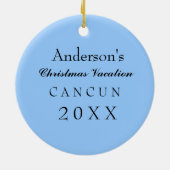 ビーチクリスマス セラミックオーナメント (裏面)