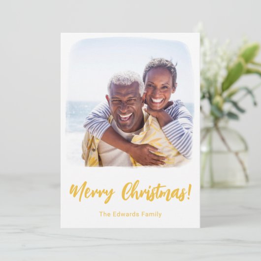 ビーチクリスマス |沿岸の休日の写真 シーズンカード (スタンド正面)