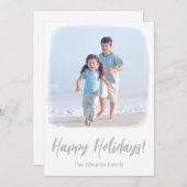 ビーチクリスマス |熱帯沿岸のフォトカード シーズンカード (正面/裏面)