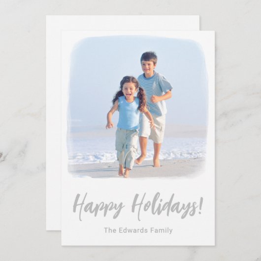 ビーチクリスマス |熱帯沿岸のフォトカード シーズンカード (正面/裏面)
