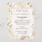 ビーチクリームサンドバースデー 招待状 (正面/裏面)