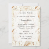 ビーチクリームサンドバースデー 招待状 (正面)