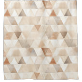 ビーチクリーム三角形 シャワーカーテン (正面)