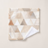ビーチクリーム三角形 バスタオルセット (ウォッシュタオル)