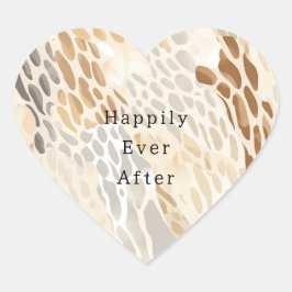 ビーチクリーム抽象芸術結婚動物 ハートシール