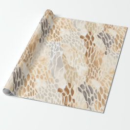 ビーチクリーム抽象芸術結婚動物 ラッピングペーパー