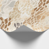 ビーチクリーム抽象芸術結婚動物 ラッピングペーパー (角)