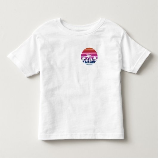 ビーチクルーズカスタム懇親会ポケット名 トドラーTシャツ (正面)