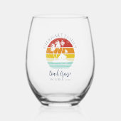 ビーチクルーズファミリーバケーションマッチング ステムなしワイングラス (正面)