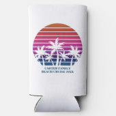 ビーチクルーズファミリー懇親会サンセットバケーションカスタム スリム缶クーラー (裏面)