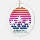 ビーチクルーズファミリー懇親会サンセットバケーションカスタム セラミックオーナメント (左)