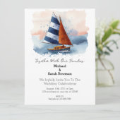 ビーチクルーズボート結婚式招待状 招待状 (スタンド正面)