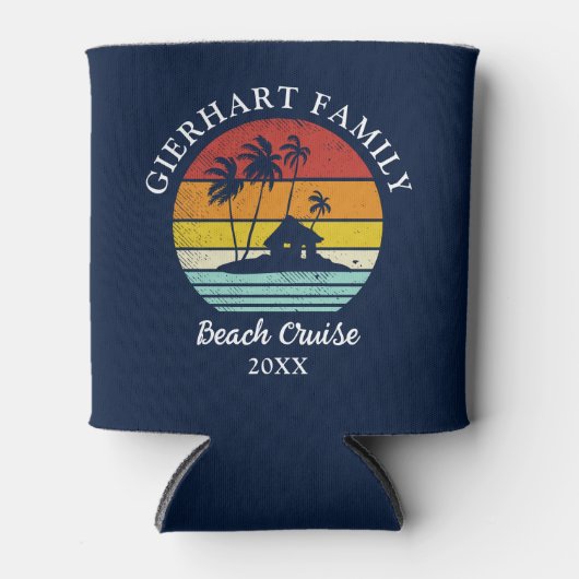 ビーチクルーズレトロファミリー懇親会コースタルバケーション 缶クーラー (正面)