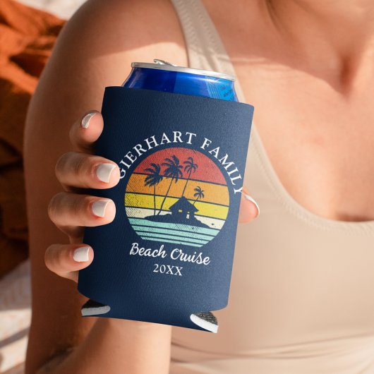ビーチクルーズレトロファミリー懇親会コースタルバケーション 缶クーラー