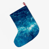 ビーチクールサーフィンサンタスモール ラージクリスマスストッキング (裏面 (吊り時))