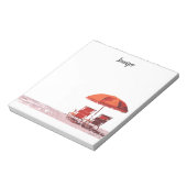 ビーチクールチェアパラソル夏パーソナライズされた ノートパッド (回転)