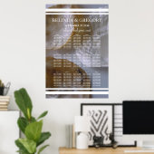 ビーチク結婚ラム座席表 ポスター (ホームオフィス)