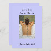 ビーチグラスマッサージストーンズオンバック 招待状 (正面/裏面)