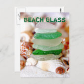 ビーチグラス&シーシェル葉書 ポストカード (正面/裏面)