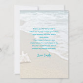 ビーチグラッドフォトありがとうメッセージカード 招待状 (裏面)